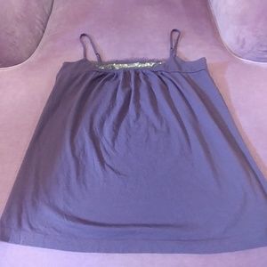 LOFT Purple Tank w/ Sequin detail